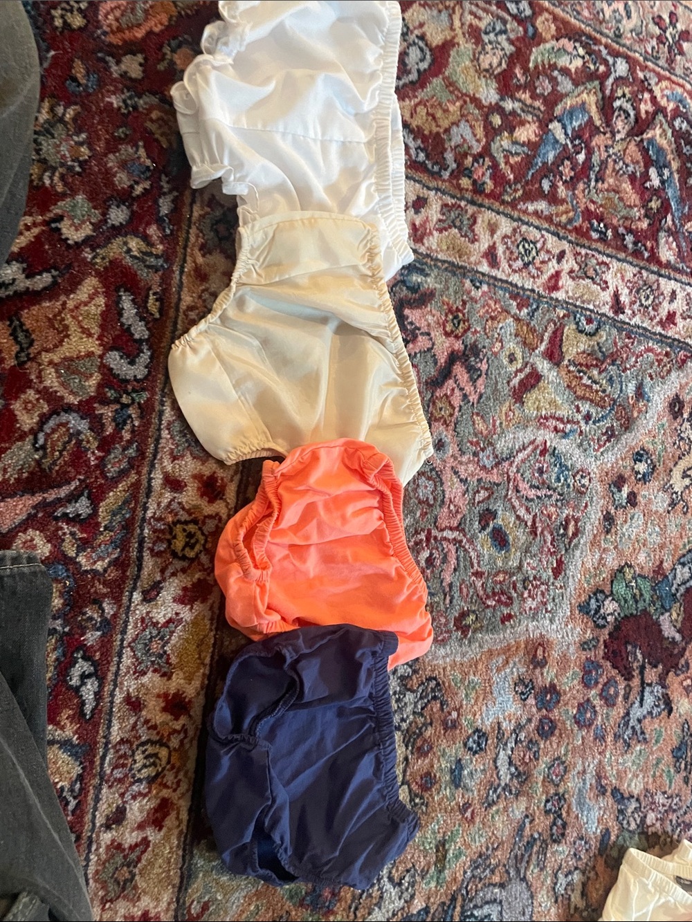 Assorted Baby Panties - White, Cream, Coral, Navy